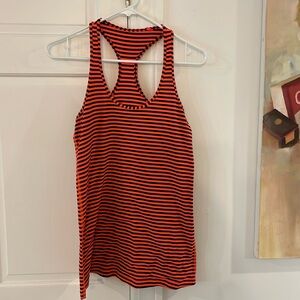 Lululemon Tank Orange Navy 8 EUC 🥰